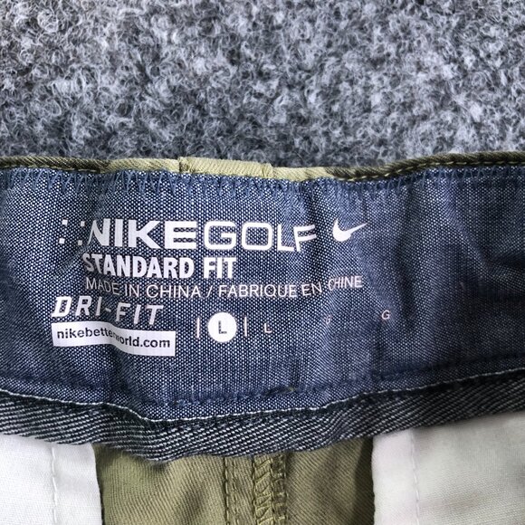 Nike Golf Shorts Boys Large Green Camo Adjustable Waistband 10" Inseam - Picture 4 of 10